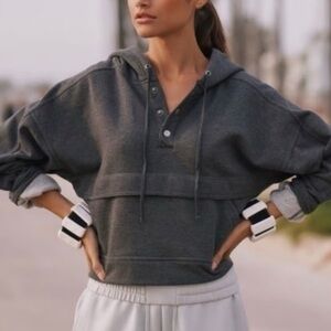 Anthropologie Daily Practice Henley Sweatshirt